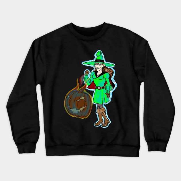 Halloween Spirit Crewneck Sweatshirt by Halloran Illustrations